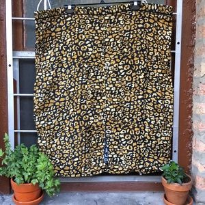 Who What Wear leopard print cotton pencil skirt